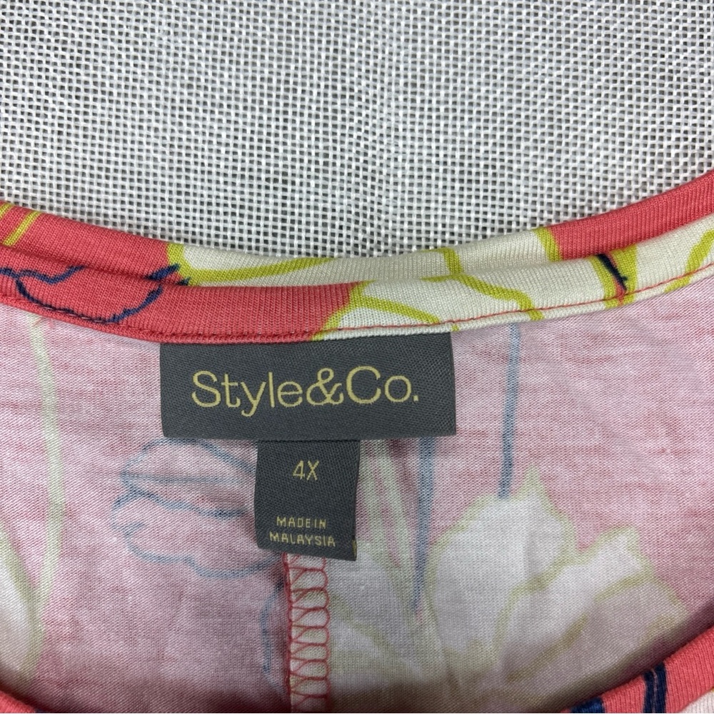 Style & Co Plus Size Printed Flip-Flop Dress Size 4X - Picture 4 of 12